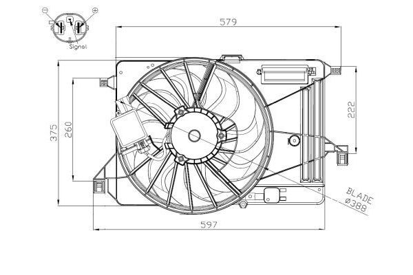 Radyatör Fan ve Motoru  NRF 47964