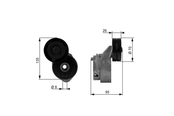 Triger Gergi Rulmanı  Honda Accord 4 Kapı (CC/CE)(10.1992->)  GATES T38430