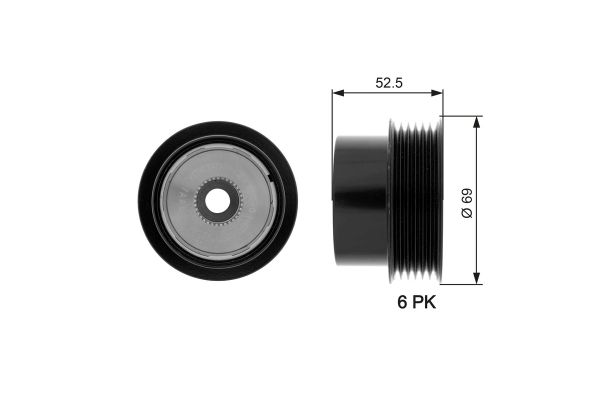 Alternatör Kasnağı  GATES OAP7101