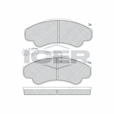 Fren Disk Balata Ön Citroen Jumper P.Van (Genis Hacim)(01.2002->)  AYD 60133B