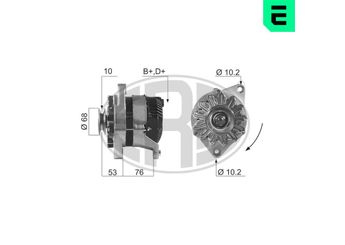 Alternatör  ERA 210214A  4434084 4395131 46231684 46231687 5958394 5958395 5967595 5967596 7533853 7541823 7565398 7565558 7565588 7667795 992235