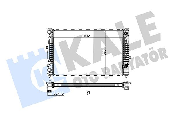 Su Radyatörü  Audi A4 Avant (B5)(11.1994->)  KALE 368000
