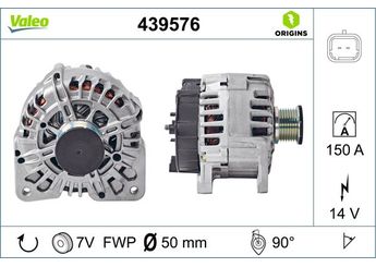 Alternatör  VALEO 439576  8200404459 2310000Q0J 23100-00Q0J 1204193 4431340 231001202R 23100-1202R 7711368437 93161735 93169475 R1530120