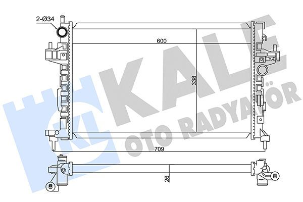 Su Radyatörü  BMW 7 Serisi (E38)(1994->)  KALE 347495