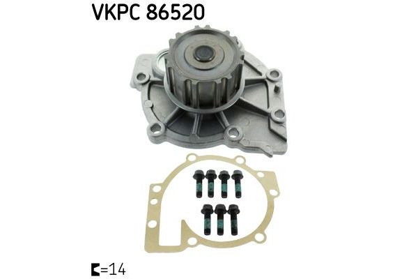 Devirdaim Su Pompası  Volvo S80 Sedan (05.1998->)  SKF VKPC 86520