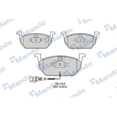 Fren Disk Balata Ön Volkswagen Golf VII (5G1/BE1)(09.2012->)  MANDO MBF015291