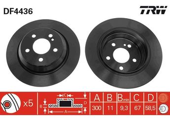Fren Disk Ayna Arka Sağ ve Sol OTOZONE BD6070  A2204230112 2204230112 220 423 01 12 220423011264 A 220 423 01 12 A220423011264