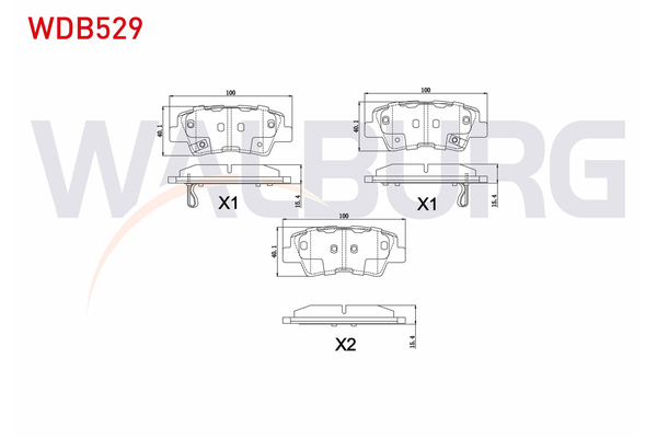 Fren Disk Balata Arka Hyundai i20 (BC3)(08.2020->)  WALBURG WDB529