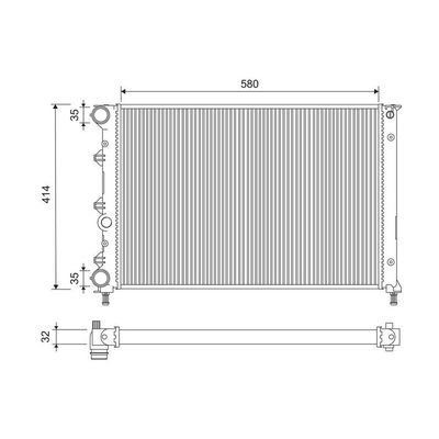 Su Radyatörü  Alfa Romeo 147 (190)(2000->)  VALEO 732730