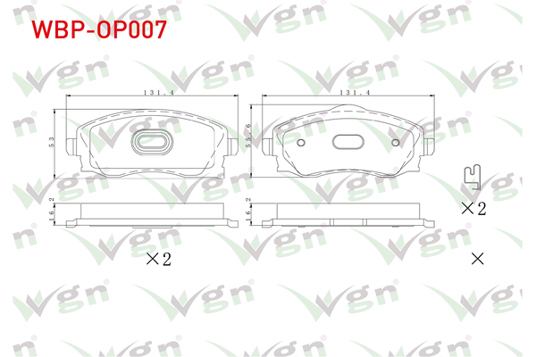 Fren Disk Balata Ön Opel Tigra Twin Top (2004->)  WGN WBP-OP007