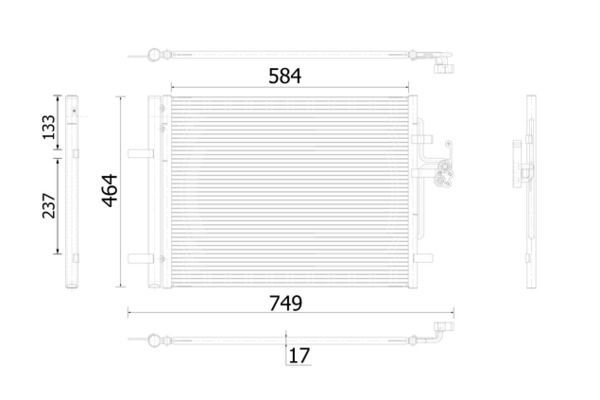 Klima Radyatörü  Land Rover Freelander 2 (LN)(01.2007->)  MAHLE AC 934 000S