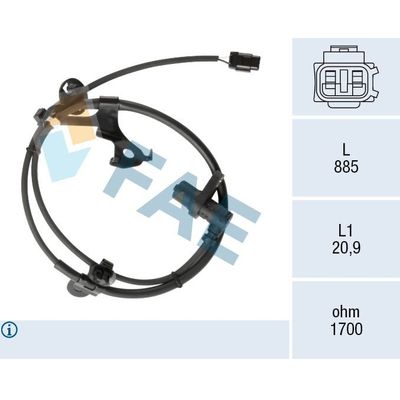 Abs Sensörü Ön Sağ Toyota Yaris (NCP1/NLP1/SCP1)(1999->)  MGA 33742
