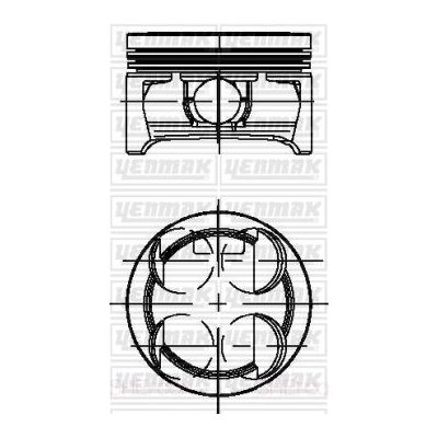 Piston (73.40MM-0.50)  YENMAK 31-04196-050