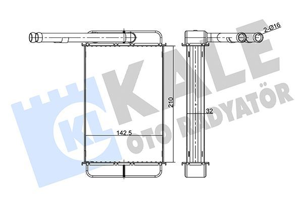 Kalorifer Radyatörü  Ford Transit P.Van (CY/DY)(1986->1992)  ORİS KFR008036