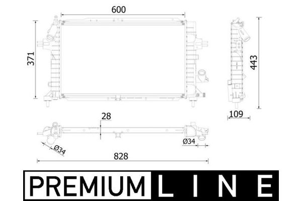 Su Radyatörü  Honda Accord Coupe (CG2/4)(06.1998->)  MAHLE CR 2228 000P