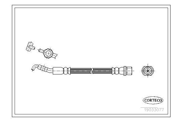 Fren Hortumu Arka Sağ veya Sol Toyota Corolla Combi SW (E12)(2002->)  ASPART 3HOS1462