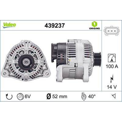 Alternatör  VALEO 439237