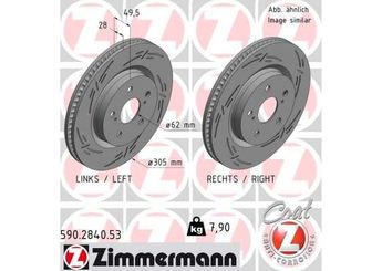 Fren Disk Ayna Ön Sağ ve Sol ZIMMERMANN 590.2840.53  4351206170 43512-06170 4351276010 43512-76010 4351206200 43512-06200 4351233150 43512-33150 43512F4030 43512-F4030
