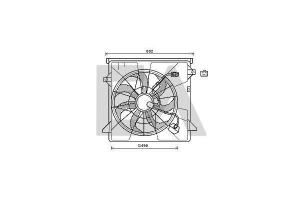 Radyatör Fan ve Motoru  Hyundai Santa Fe (DM)(2012->)  BSG 40-510-011