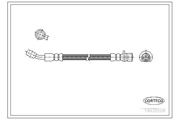 Fren Hortumu Ön Sağ veya Sol Honda Accord (CB/CC)(10.1989->)  CORTECO 19032229