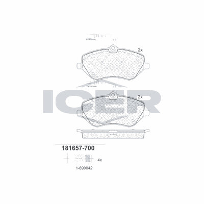 Fren Disk Balata Ön Citroen C6 (09.2005->)  EUROREPAR 1611334980