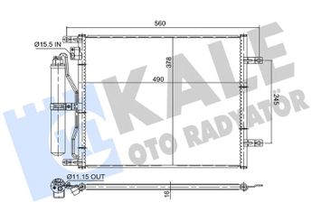 Klima Radyatörü  KALE 382740  92100AY600 92100-AY600