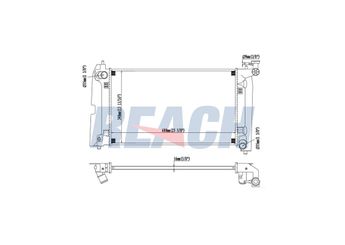 Su Radyatörü  RADISEN RR 64646  164000D210 164000D200 164000D120