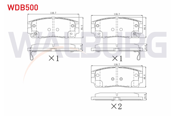 Fren Disk Balata Arka Chevrolet Captiva (2006->)  WALBURG WDB500