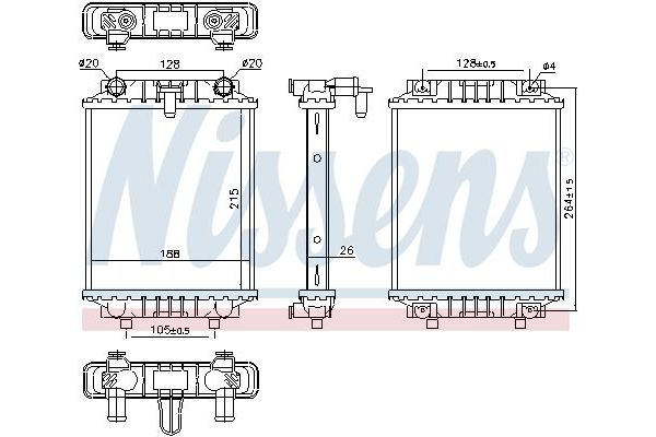 Su Radyatörü  Audi S3 (8V1)(10.2012->)  NISSENS 60372