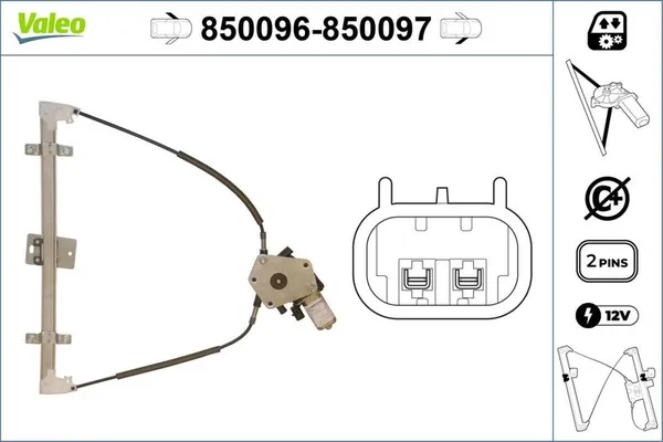 Cam Krikosu Ön Sol Ford Escort 3/4/5 Kapı/S.Wagon (1995->)  VALEO 850096