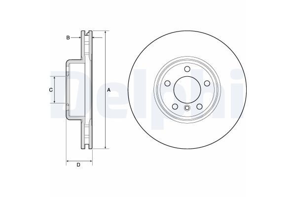 Fren Disk Ayna Ön Sağ ve Sol BMW 3 Serisi Touring (F31N)(2015->)  DELPHI BG9157C
