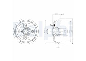 Kampana Arka Sağ veya Sol DELPHI BF434  5271002000 52710-02000 5271002100 52710-02100 5271002300 52710-02300 5271002500 52710-02500 5271002550 52710-02550 584112H000