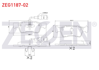 Fren Disk Balata Arka ZEGEN ZEG1187-02   7L6698451 7L6698451C 7L6 698 451 7L6 698 451 C