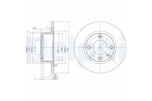 Fren Disk Ayna Arka Sağ ve Sol Citroen Xantia Break (01.1998->)  DELPHI BG3367