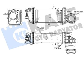 Turbo Radyatörü  BSG 90-535-025  5C145785C 05C145785C 5C145788C 05C145788C