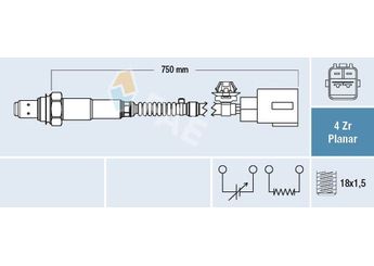 Oksijen (Lambda) Sensörü  FAE 77513  894650D060 89465 0D060