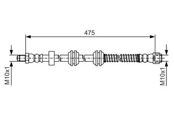 Fren Hortumu Arka Sağ veya Sol BOSCH 1 987 481 A01  A1664200448 1664200448 166 420 04 48 A 166 420 04 48