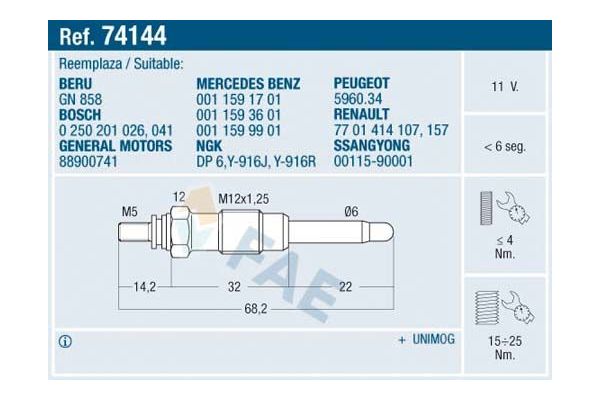 Isıtma Bujisi  SWAPP 60207