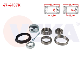 Teker Rulmanı Arka Sağ veya Sol VEKA 47-4407K  191598625 311405625B 311405625C 311405625D 311405625E 311405625F 311405645 311405645B 6U0598625 191 598 625 6U0 598 625 311 405 625 B 311 405 625 C 311 405 625 D 311 405 625 E 311 405 625 F 311 405 645 311 405 645 B