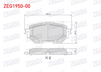 Fren Disk Balata Ön ZEGEN ZEG1950-00  