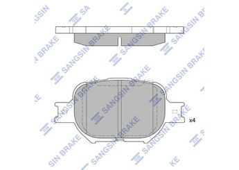 Fren Disk Balata Ön SANGSIN SP1272  44652B010 446520480 WVA23526 446513030 0446513030 446520500 0446520500 446520540 0446520540 446520570 0446520570 446521030 0446521030 044652B010 44652B030 044652B030 44652B040 044652B040 446530330 0446530330 446532191 0446532191 4465YZZDF 04465YZZDF