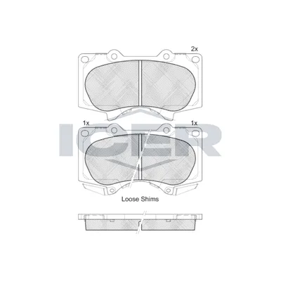 Fren Disk Balata Ön Mitsubishi Pajero (V80/V90)(2007->)  KALE BALATA 24024 170 05 ANS KD20