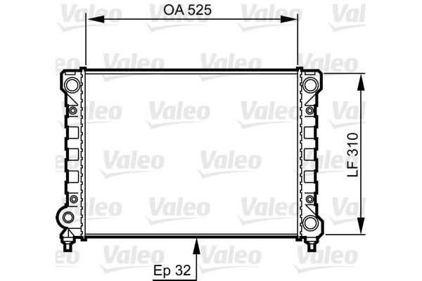 Su Radyatörü  Volkswagen Passat (312)(04.1988->1993)  VALEO 734415