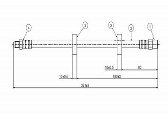 Fren Hortumu Ön Sağ veya Sol CAVO C800 264A  861611707C 801611707C 861611707B