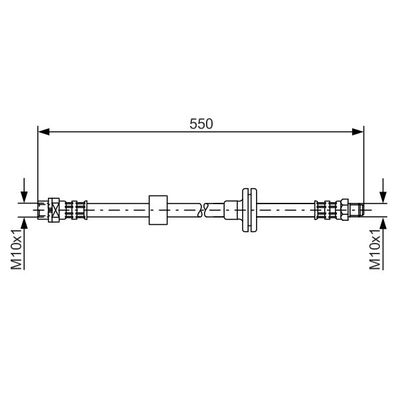 Fren Hortumu Ön Sağ veya Sol BMW X3 Serisi (E83)(09.2003->)  BOSCH 1 987 481 056