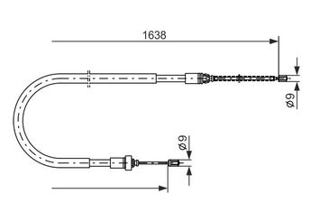 El Fren Teli Arka Sağ veya Sol BOSCH 1 987 477 586  4745N4 4745.N4 4745 N4