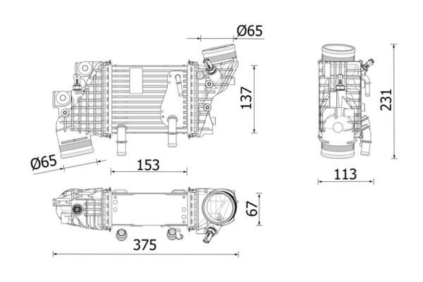Turbo Radyatörü  Volkswagen Crafter Kamyonet (SZ)(09.2016->)  MAHLE CI 663 000P