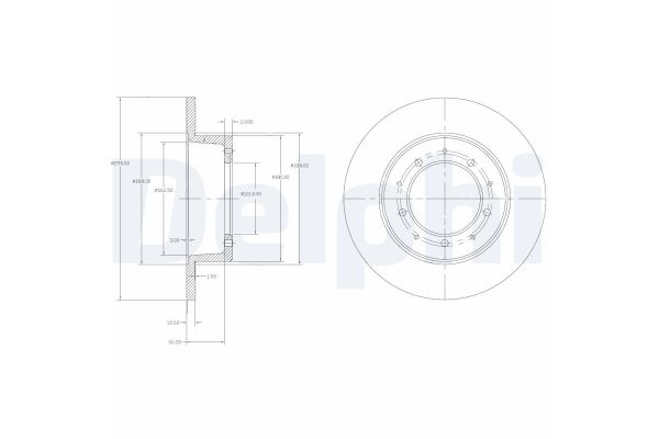 Fren Disk Ayna Arka Sağ ve Sol Land Rover Defender (LD)(05.1996->09.2002)  DELPHI BG2799