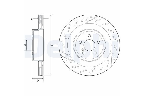 Fren Disk Ayna Arka Sağ ve Sol Mercedes CLS (BM 218)(09.2010->)  DELPHI BG9118C