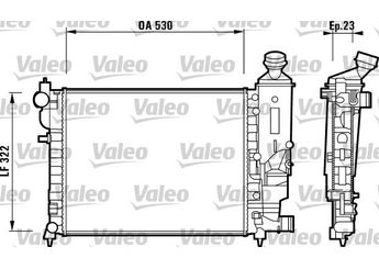 Su Radyatörü  VALEO 732882  1301C7 1301-C7 1301C9 1301-C9 1301V6 1301-V6 1301V7 1301-V7 1301V8 1301-V8 1301XJ 1301-XJ 1330A7 1330-A7 133185 1331-85